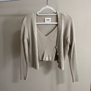 Elevated Ribbed Knit Tank and Cardigan Set